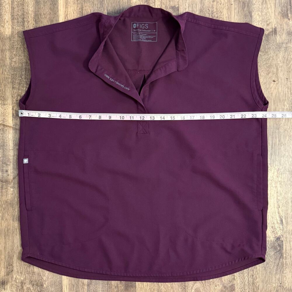 FIGS Rafaela Oversized Scrub Top Short Sleeve Medical Purple Women’s Medium - Picture 4 of 8